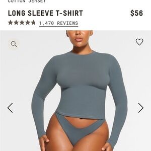 Skims cotton jersey long sleeve